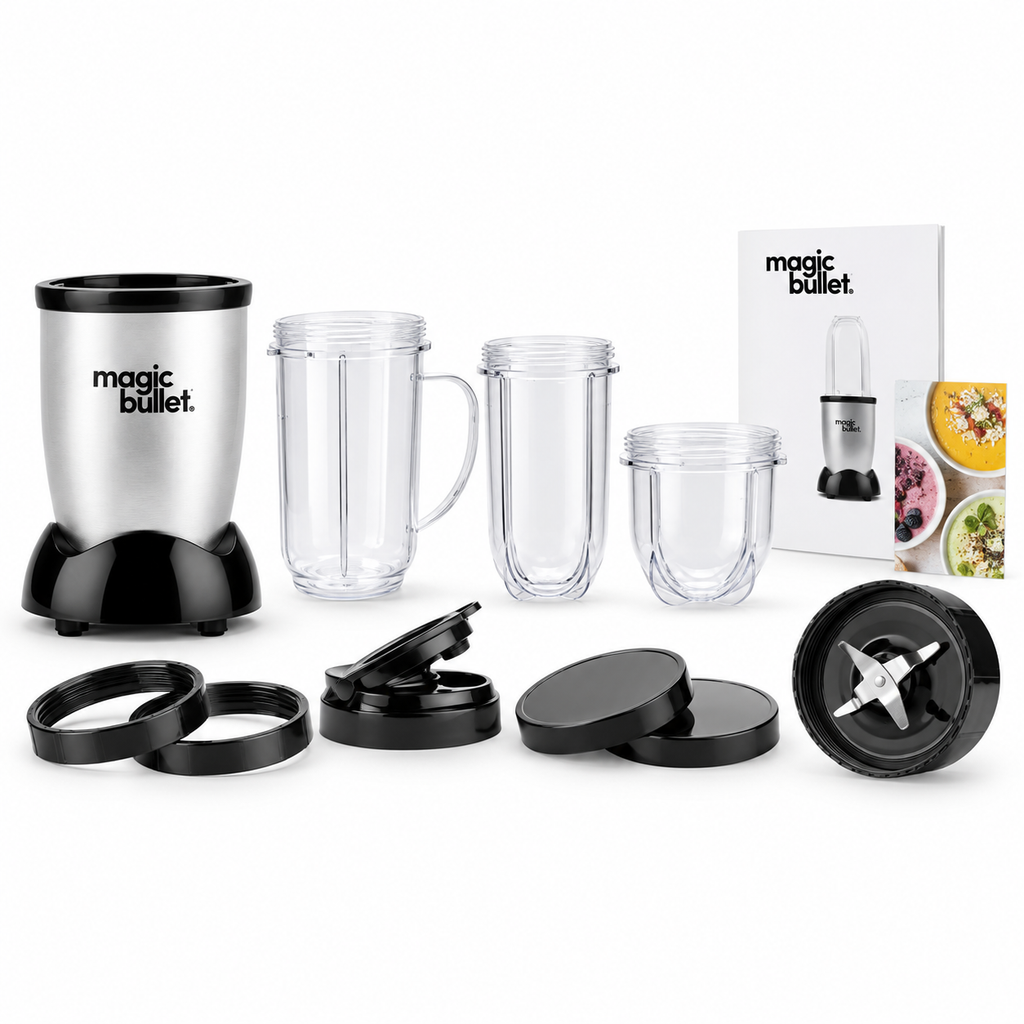 Licuadora Personal Magic Bullet De 250W Con Vasos Y Accesorios (11pcs)
