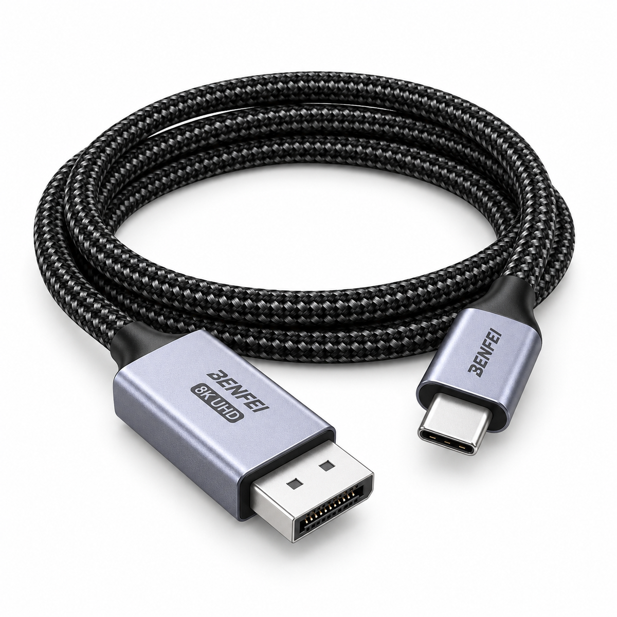 Cable Bidireccional USB-C a DisplayPort 8K 60Hz Compatible con Thunderbolt 5/4/3, MacBook Pro