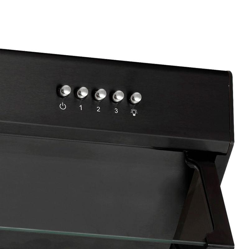 Extractor de Grasa DRIJA LED Acero Inoxidable Negro COMPATTO 60 BLACK