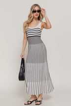 Vestido Active Basic sin Mangas Rayas para Damas