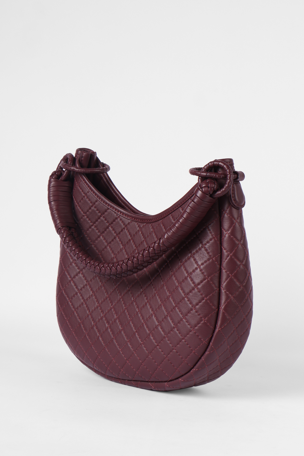 Saddle Shoulder Bag, Burgundy