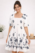 Vestido Available Mangas Cortas Estampado para Damas