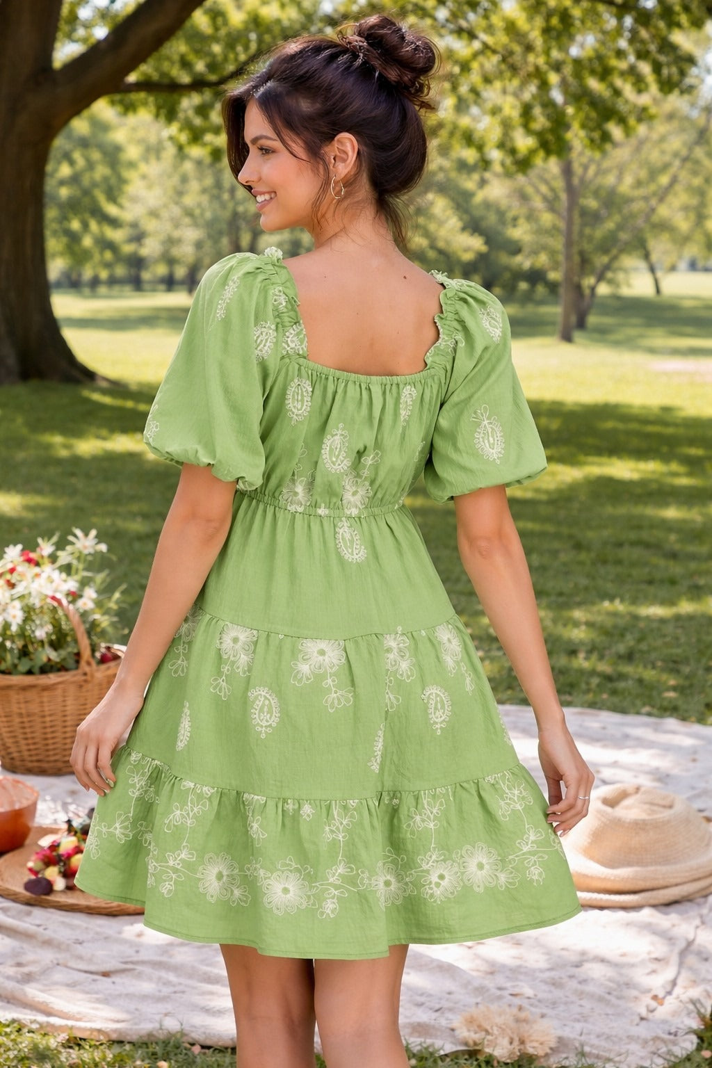 Vestido Available Mangas Cortas Estampado para Damas