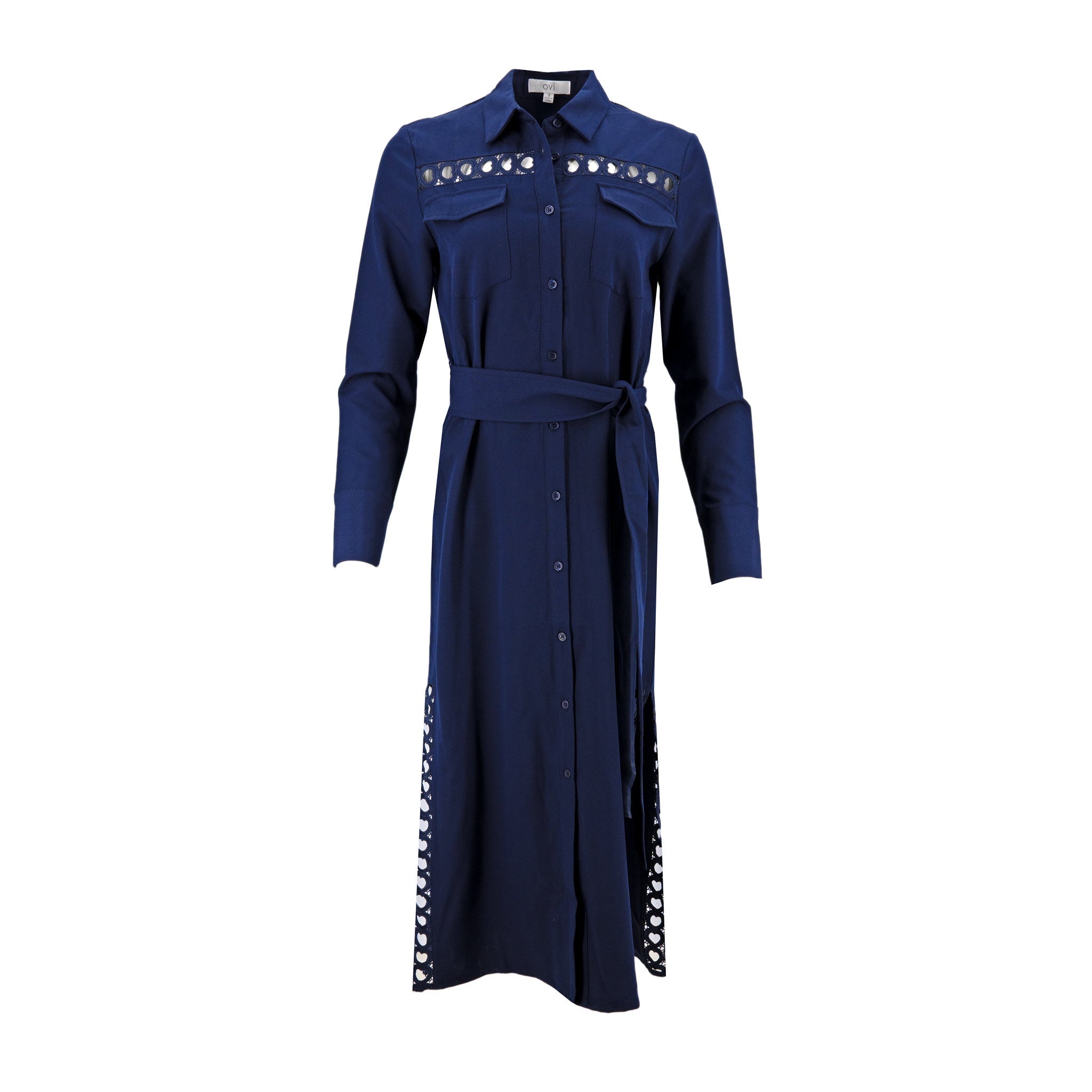 Vestido Ovi Mangas Largas Liso para Damas