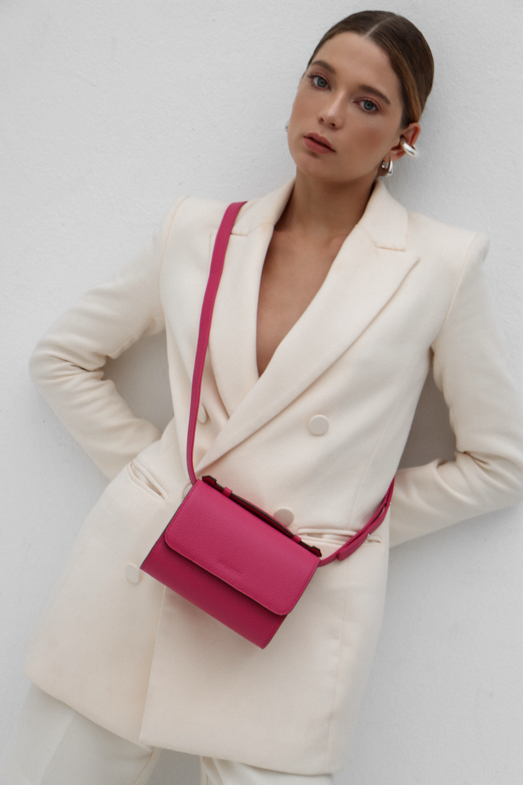 Canvas Belt bag - Pink (3 in 1 convertible)