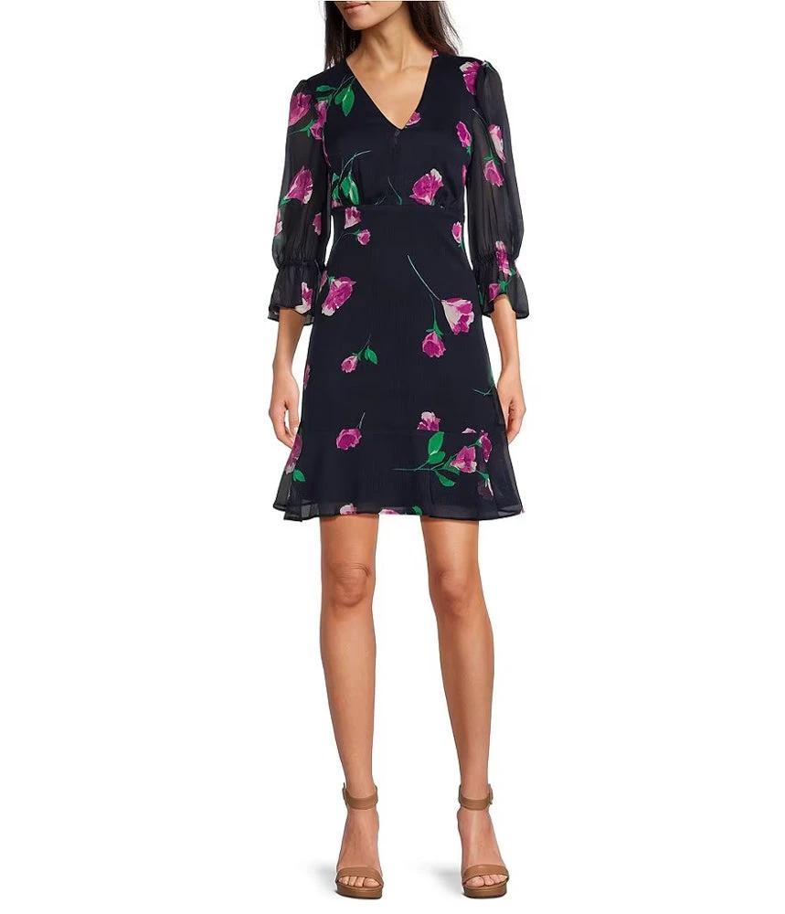 Vestido Donna Karan Mangas 3/4 Estampado Para Damas by Donna Karan (dkny)
