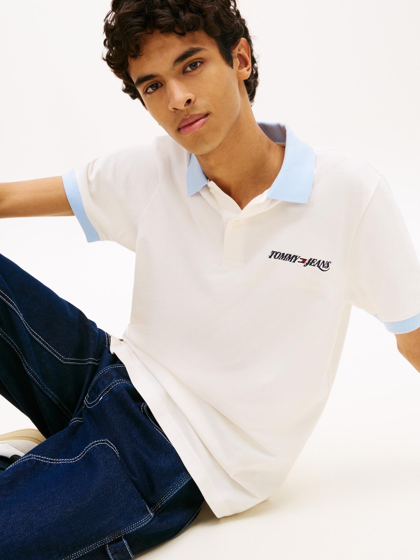 Poloshirt Tommy Jeans Mangas Cortas Liso para Caballeros