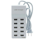 Estación de carga USB 10 Puertos 2.4A/1A