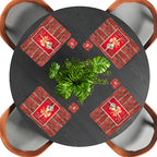 Individuales Reversibles set de 6 rectangular 41*27 cm + 6 Portavasos Ricqlés