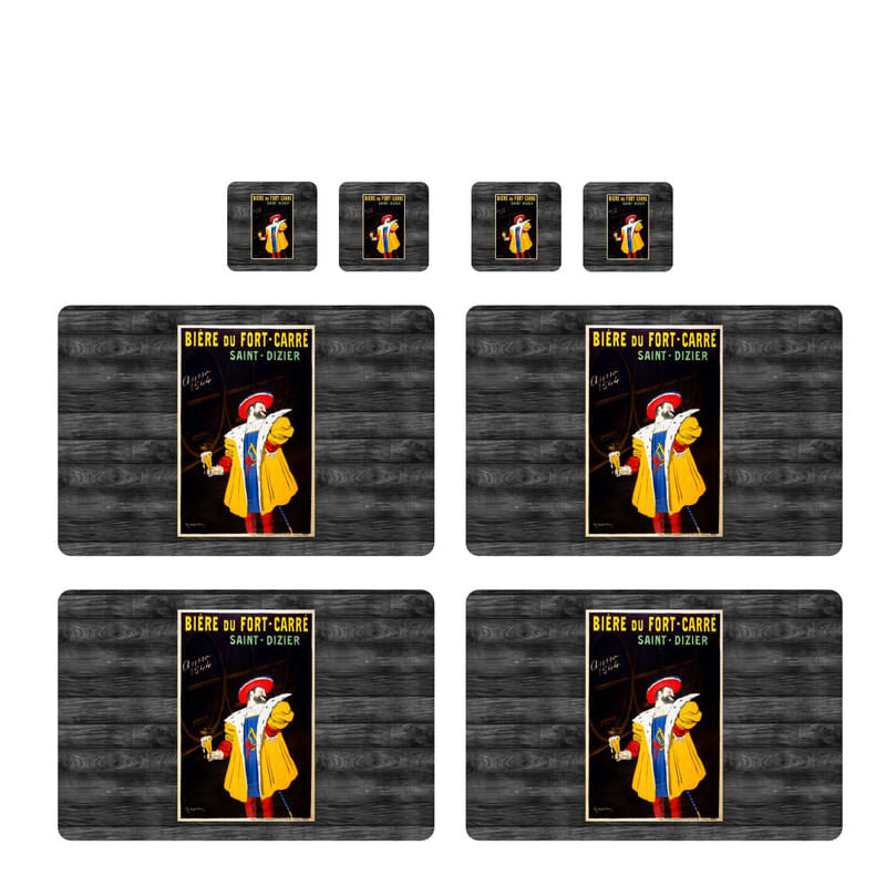 Individuales Reversibles set de 6 rectangular 41*27 cm + 6 Portavasos Ricqlés