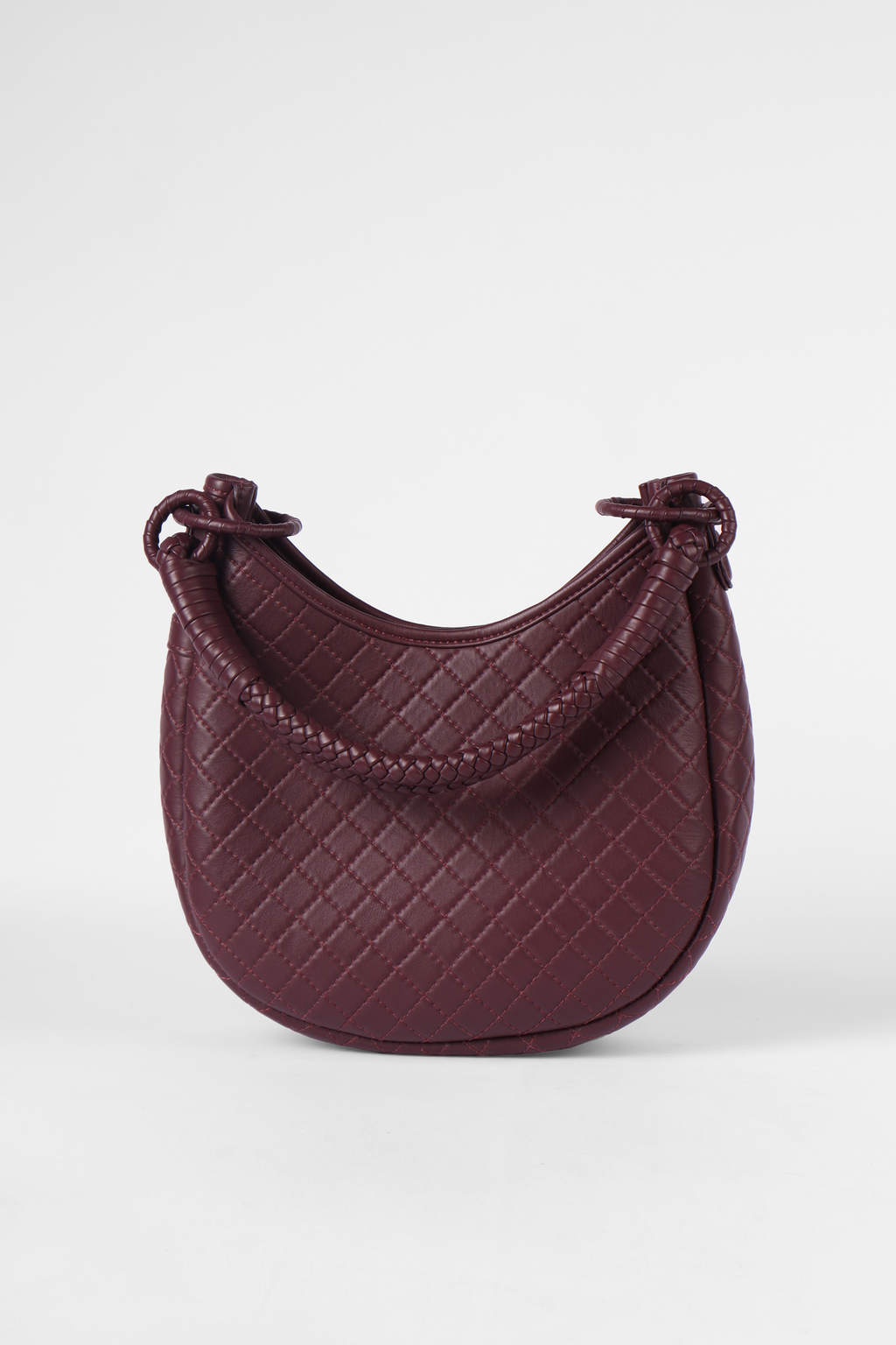 Saddle Shoulder Bag, Burgundy