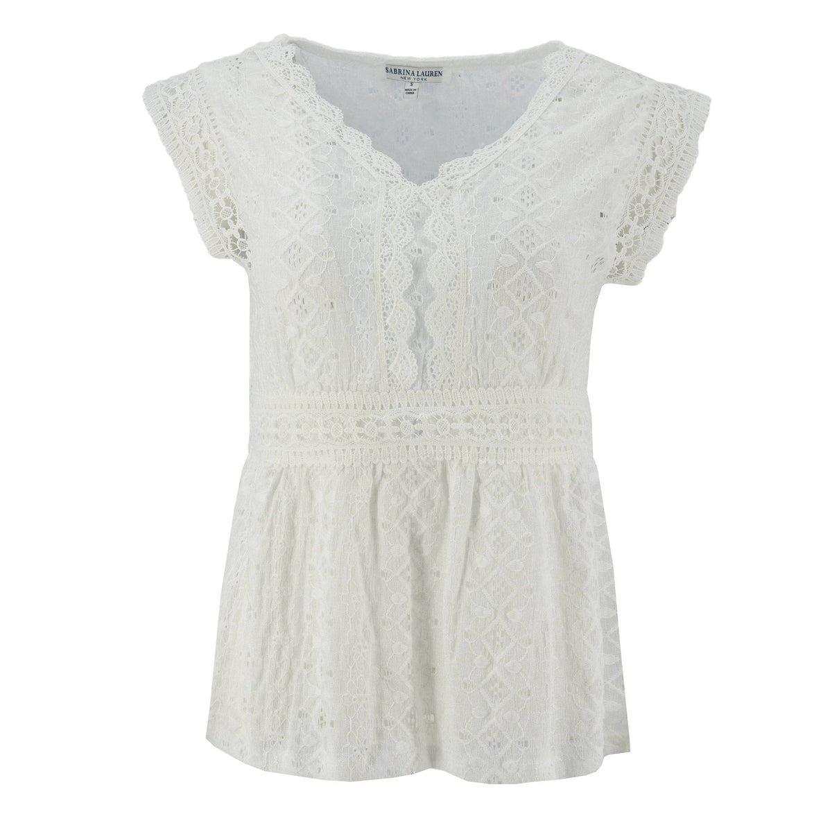 Blusa Sabrina Lauren Encaje Para Damas by Sg Tops