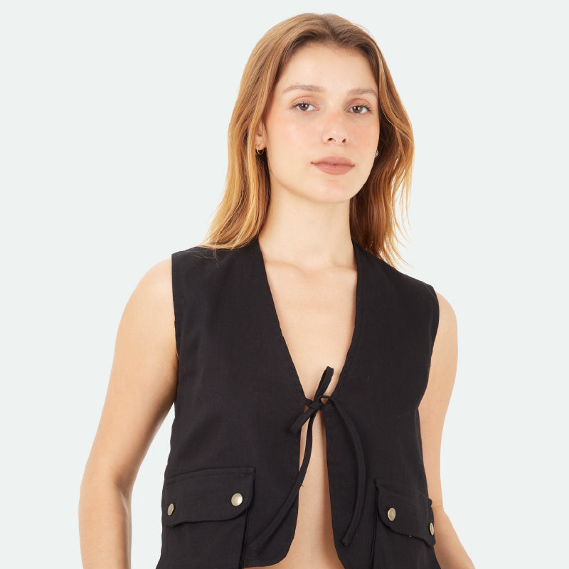 Vests, color/material negro, marca Mercedes Campuzano – vista 6