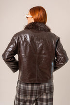 CHAQUETA EFECTO PIEL 8748.
