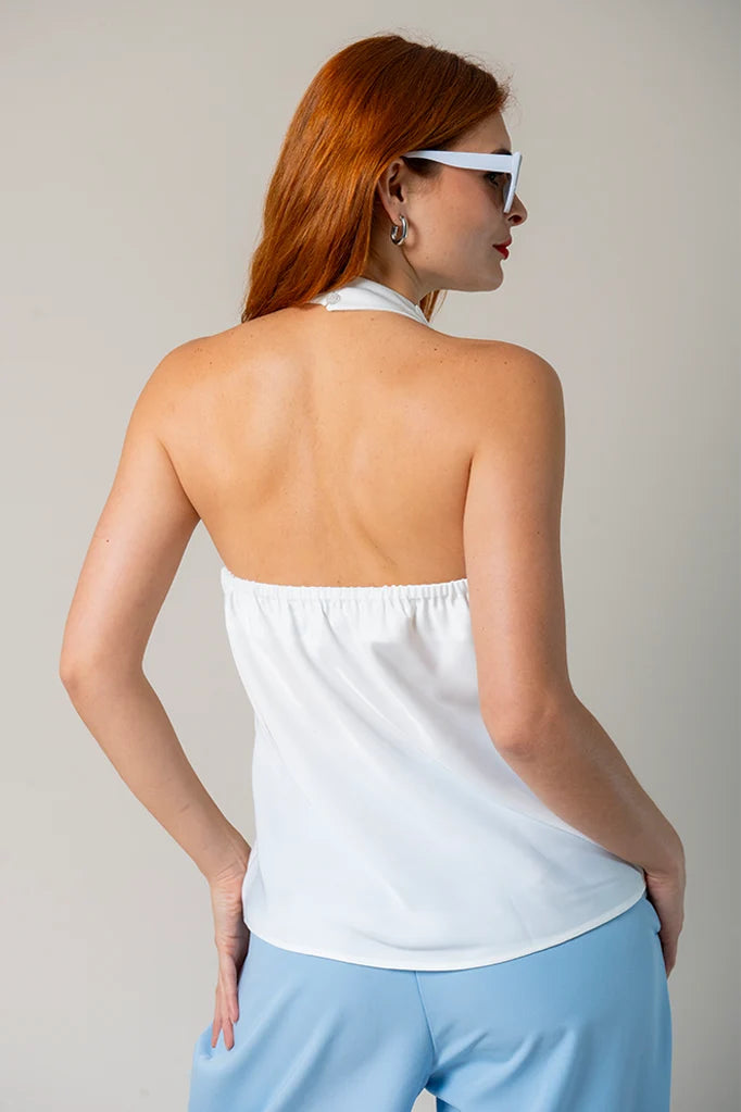 BLUSA HALTER SATIN B-C 8414.