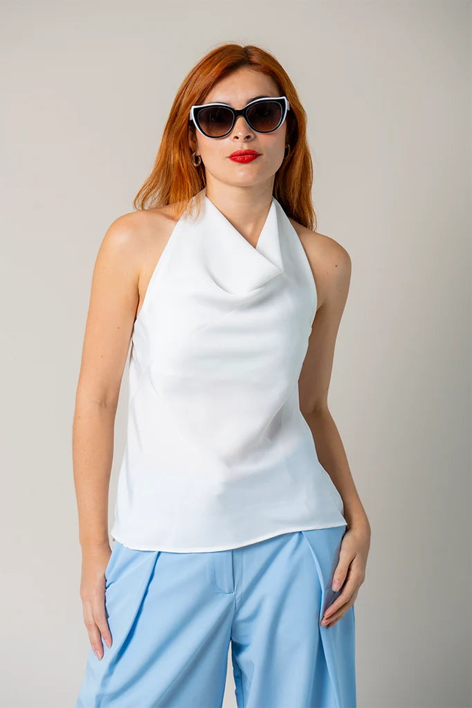 BLUSA HALTER SATIN B-C 8414.