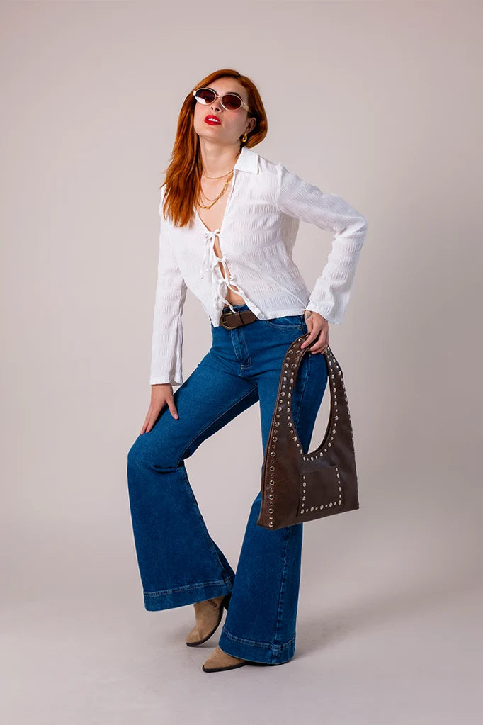 BLUSA LACE UP G-C 8600.