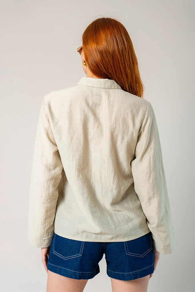 CAMISA LACE UP G-C 8294.