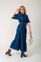 VESTIDO LARGO DENIM G-M 8309.