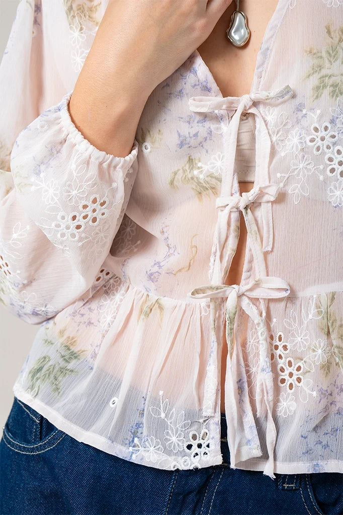 BLUSA FLUIDA BORDADA G-C 8215.