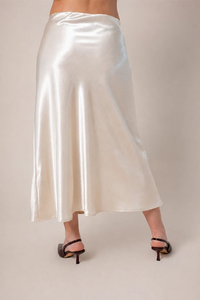 FALDA MIDI SATIN B-M 8557.