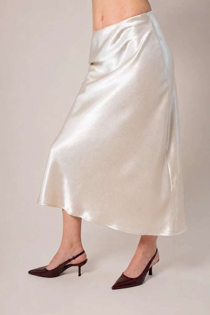 FALDA MIDI SATIN B-M 8557.