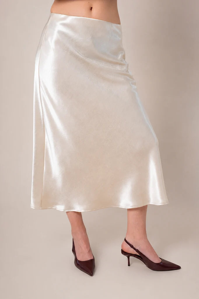 FALDA MIDI SATIN B-M 8557.