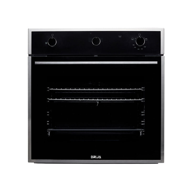 Horno a Gas Gas DRIJA Vidrio Templado Acero Inoxidable Negro EUROPA 60 GAS