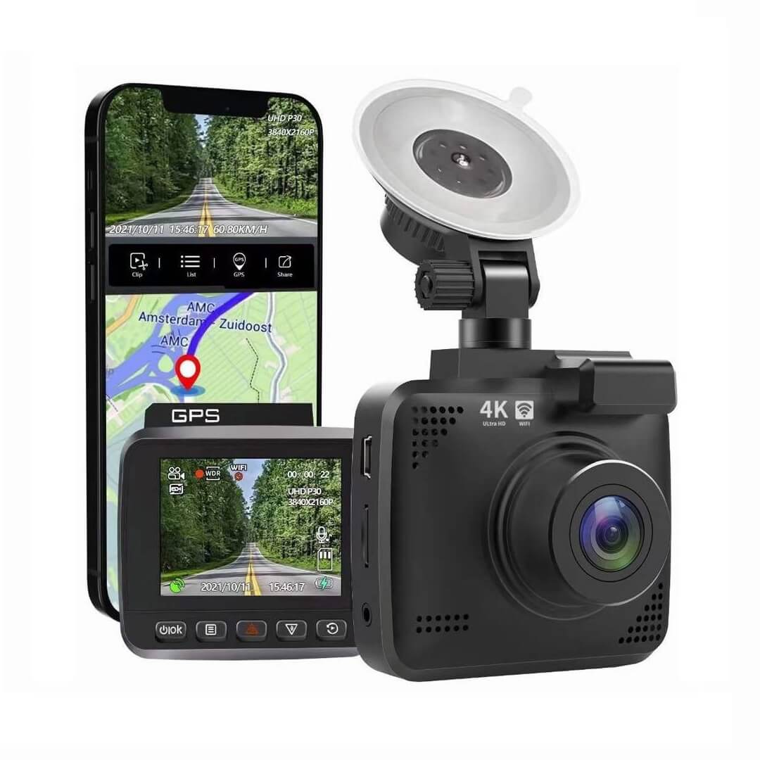 Cámara de Vídeo Vehículo 4K WIFI GPS