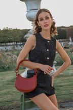 Saddle Mini, Shoulder Bag - Brick Red