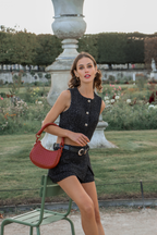 Saddle Mini, Shoulder Bag - Brick Red