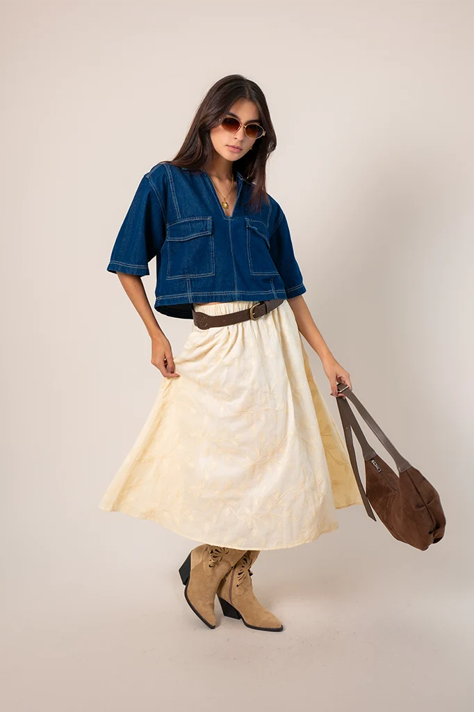FALDA BORDADA B-C 8554 - Kliquea