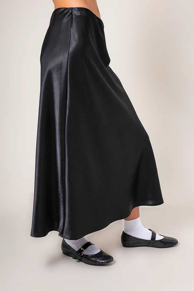 FALDA MIDI SATIN B-M 8557.