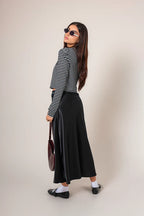 FALDA MIDI SATIN B-M 8557.