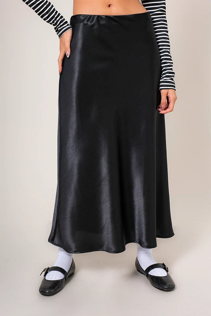 FALDA MIDI SATIN B-M 8557.