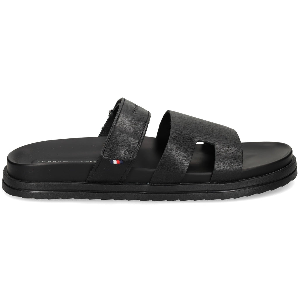 Sandalias Tommy Hilfiger de Cuero Negras para Caballeros
