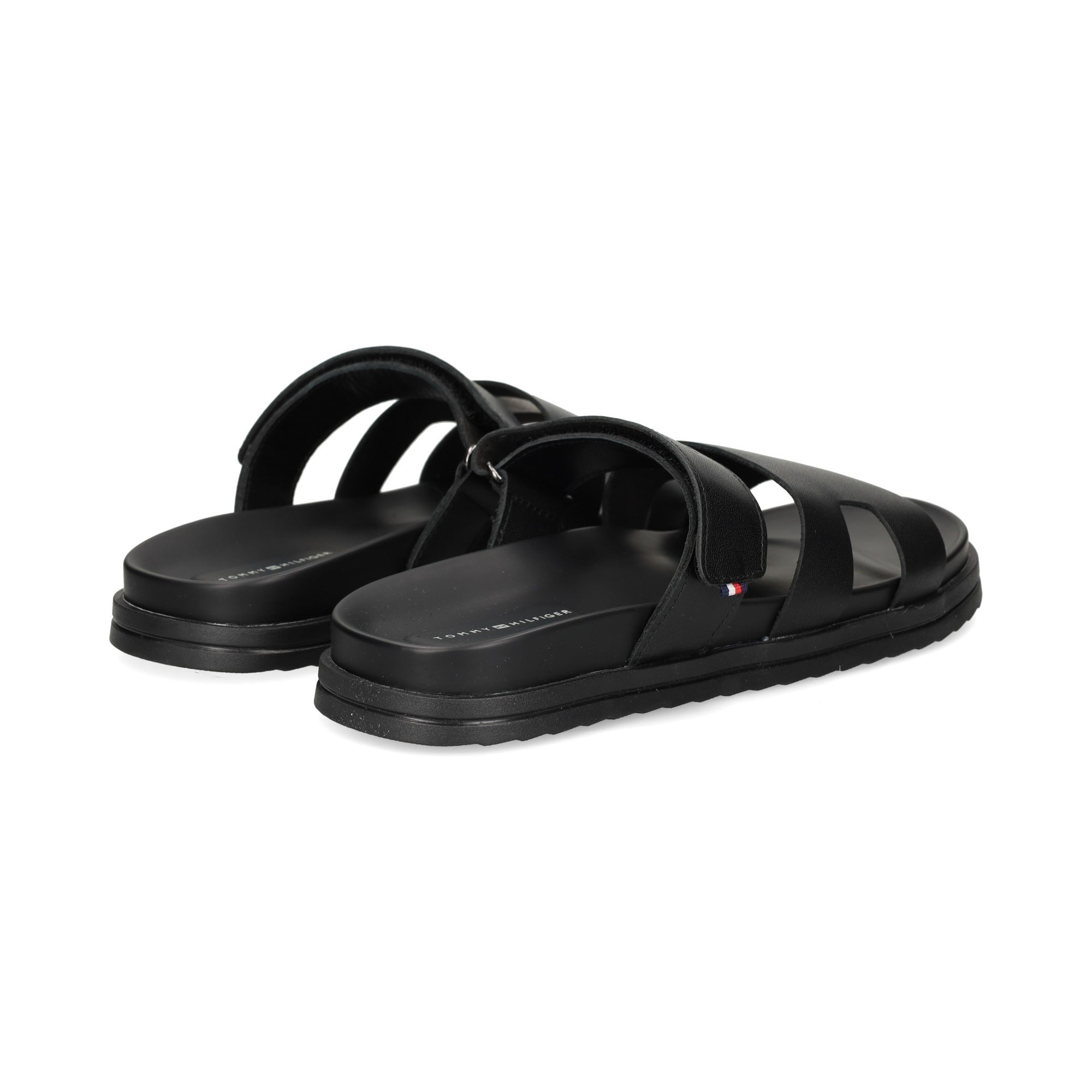 Sandalias Tommy Hilfiger de Cuero Negras para Caballeros