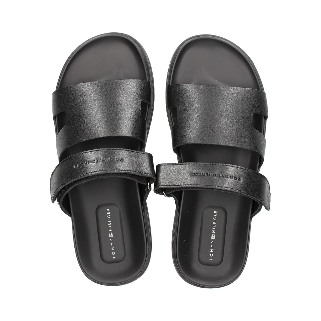 Sandalias Tommy Hilfiger de Cuero Negras para Caballeros