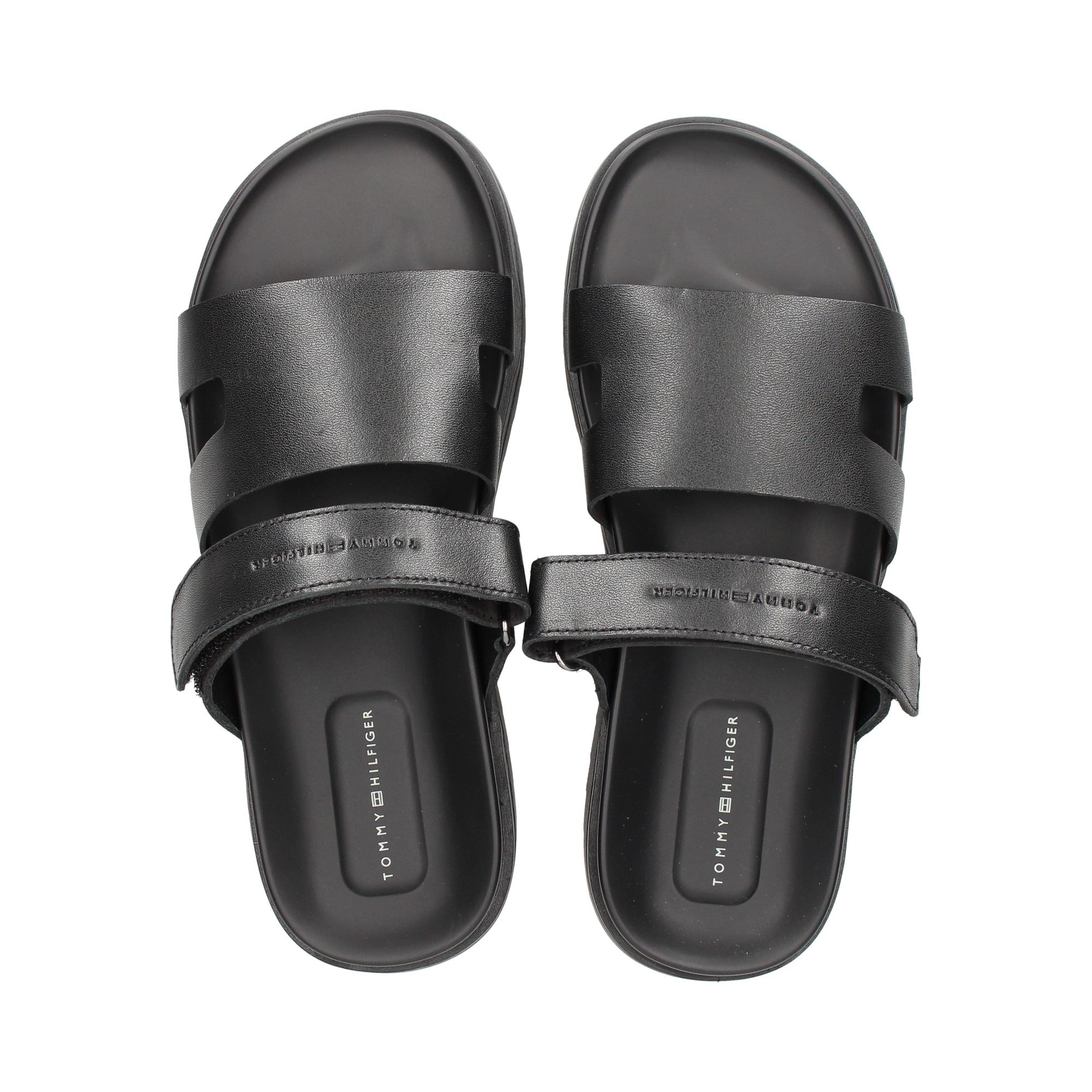 Sandalias Tommy Hilfiger de Cuero Negras para Caballeros