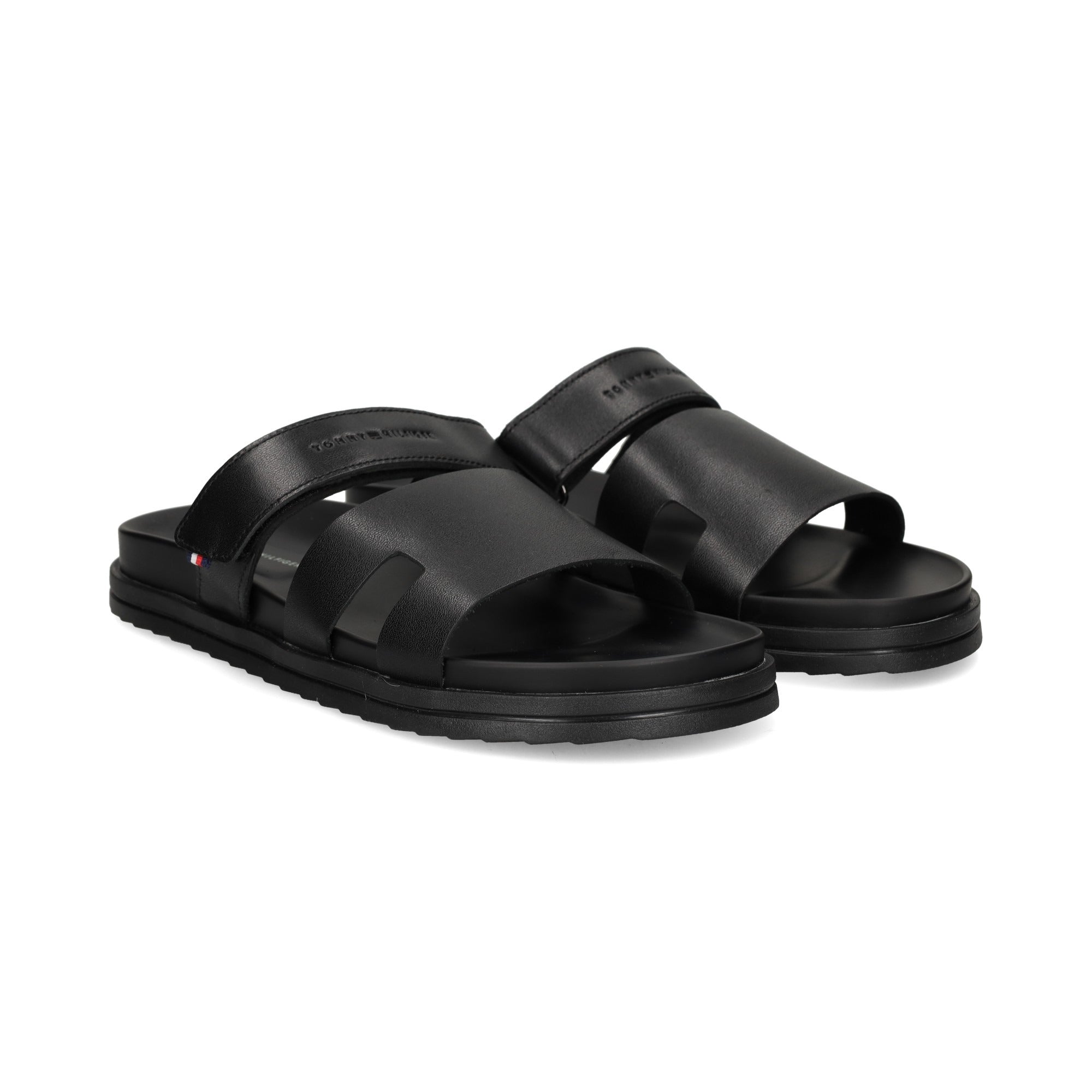 Sandalias Tommy Hilfiger de Cuero Negras para Caballeros