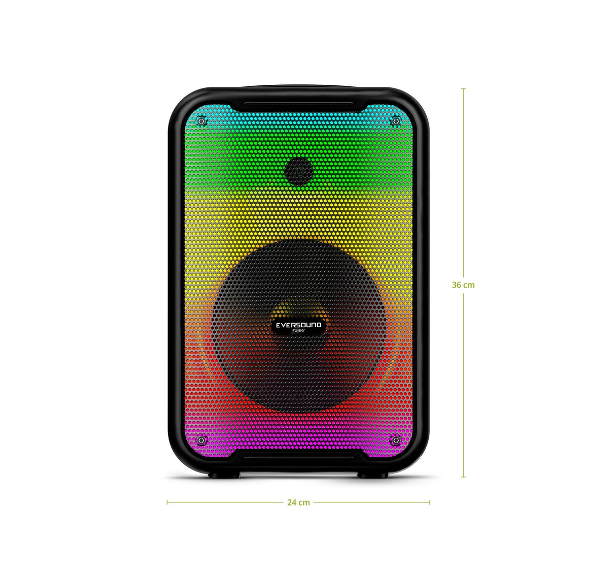 Bocina Bluetooth Portatil LED FUNKY 8” EV 3003