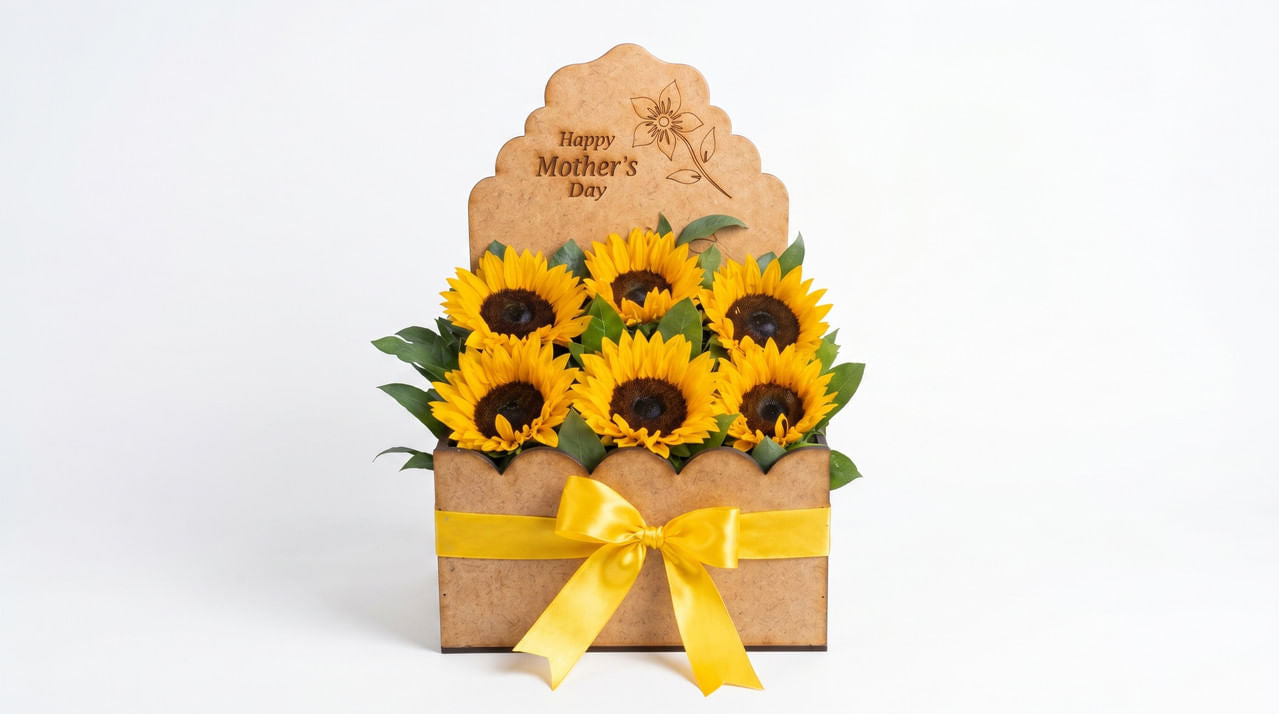 Caja tallada con letras