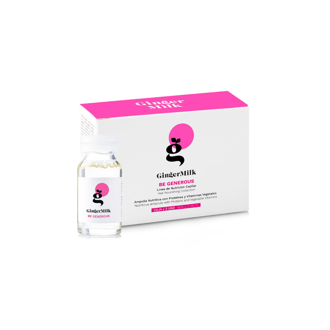 GINGER MILK AMPOLLAS NUTRICION - BE GENEROUS PACK 3 UNID