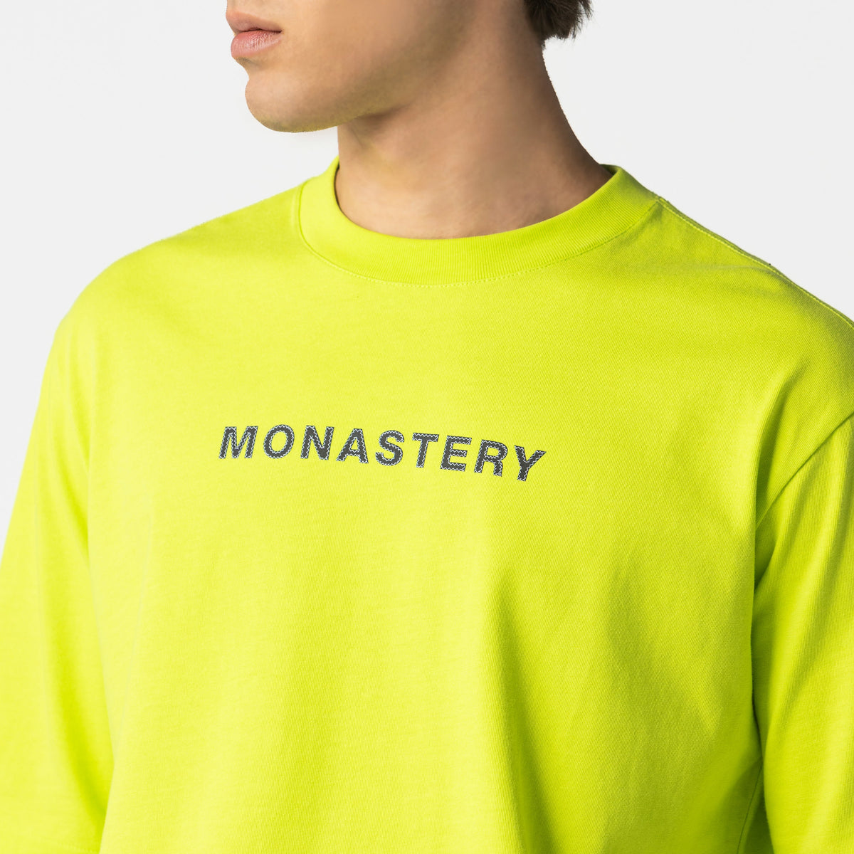 T-shirt oversized men, color/material verde, marca Monastery – vista 2