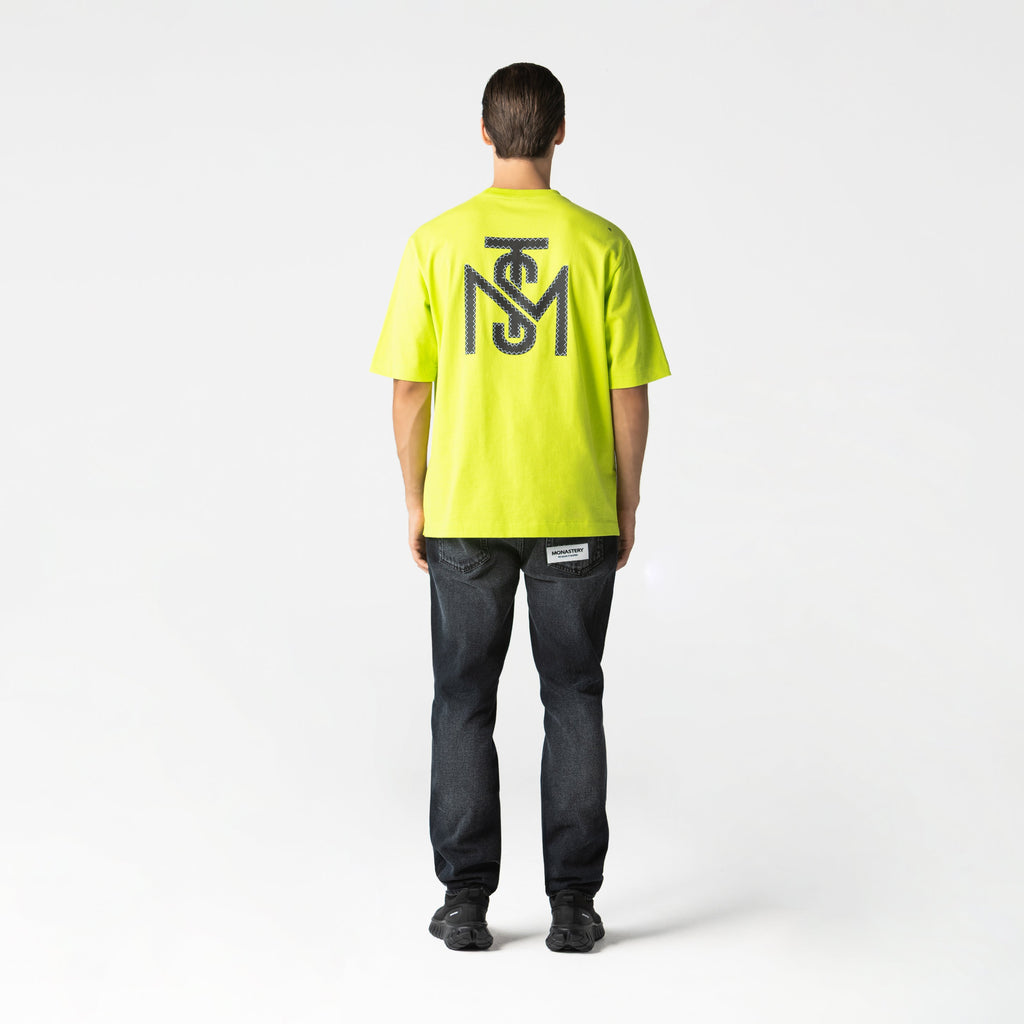 T-shirt oversized men, color/material verde, marca Monastery – vista 4