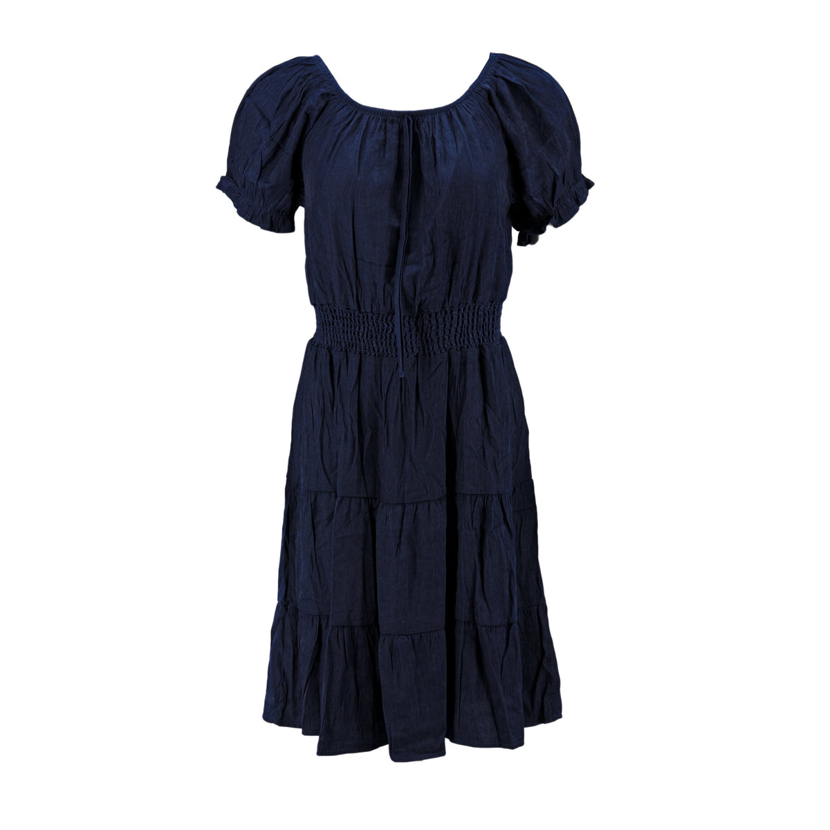 Vestido Gold Lips Mangas Cortas Liso para Damas