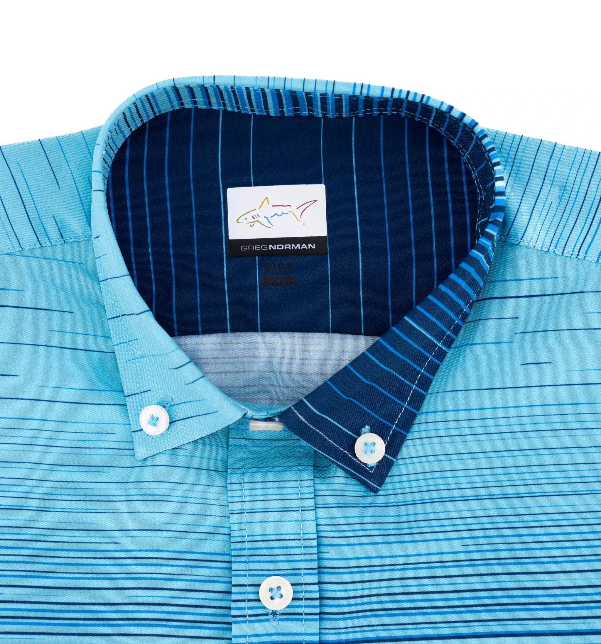 Camisa Greg Norman Mangas Largas Rayas P/ Caballeros GNA23WVN019-NV by Greg Norman