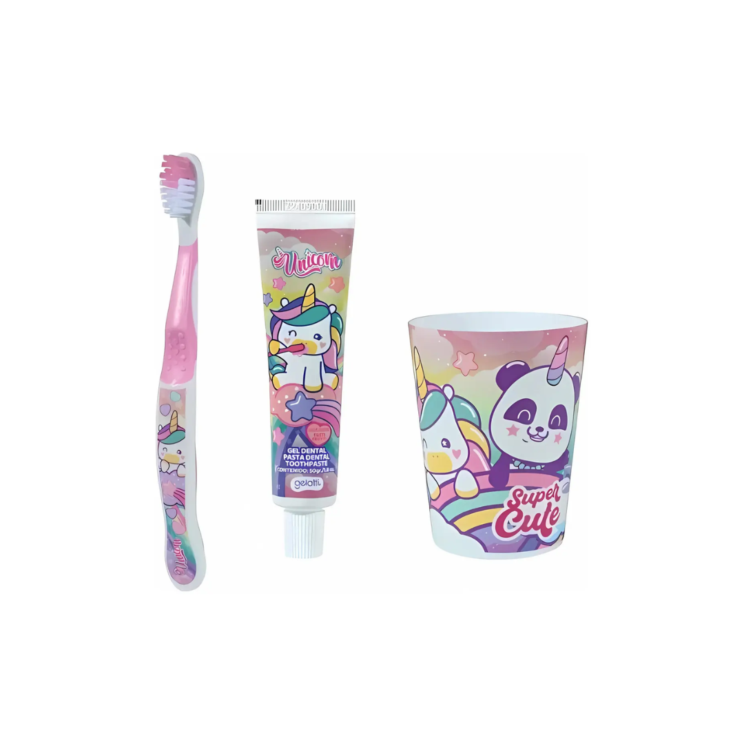 GT Unicornio Blister Pasta Dental + Cepillo + Vaso