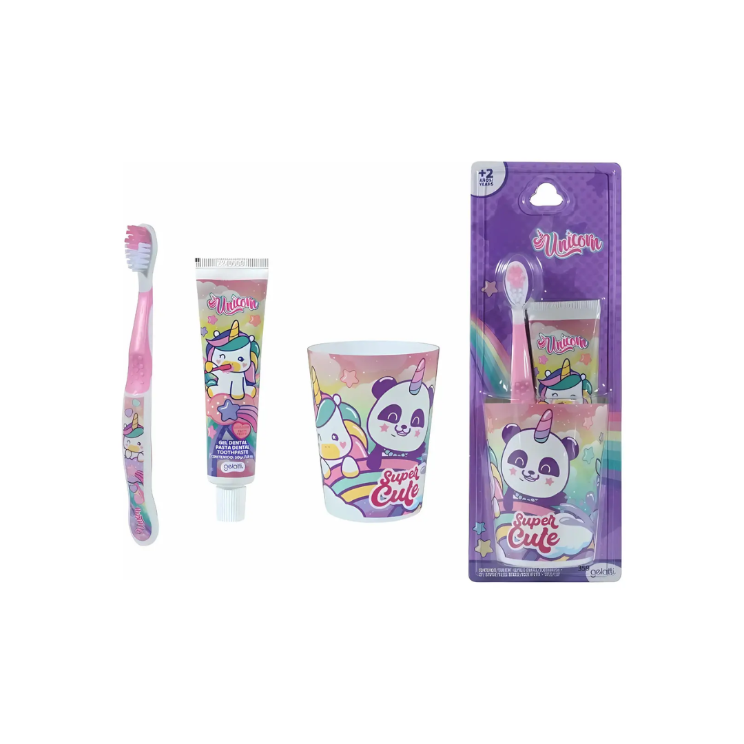 GT Unicornio Blister Pasta Dental + Cepillo + Vaso