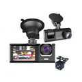 Cámara Para Automóvil Wifi 3 En 1 HD 1080P Con Cámara Trasera